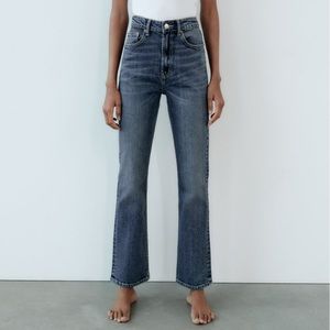 Zara High Rise Stove Pipe Jeans